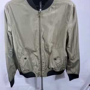 Kensie Olive Bomber Jacket size large